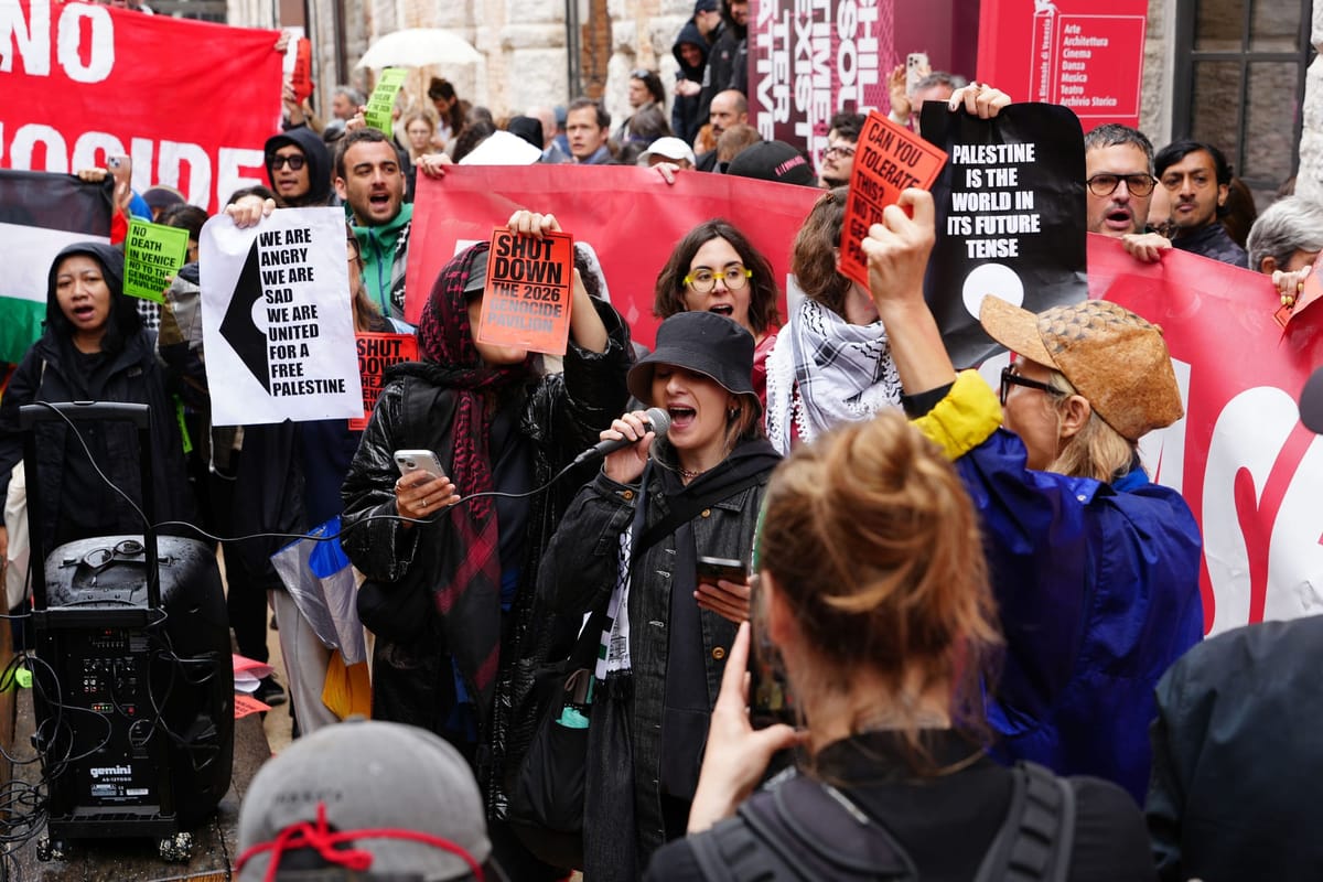 Hundreds Protest Israel’s “Genocide Pavilion” at Venice Biennale