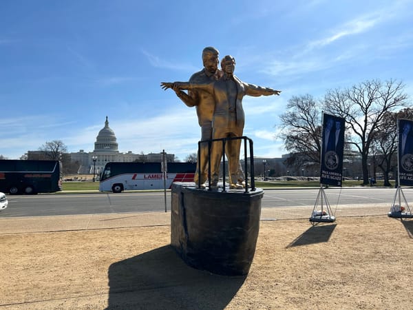 Epstein and Trump Portrayed as Titanic Lovers in New Anonymous Artwork
